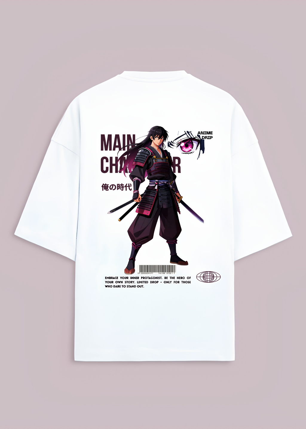 Samurai Anime Oversized T-Shirt