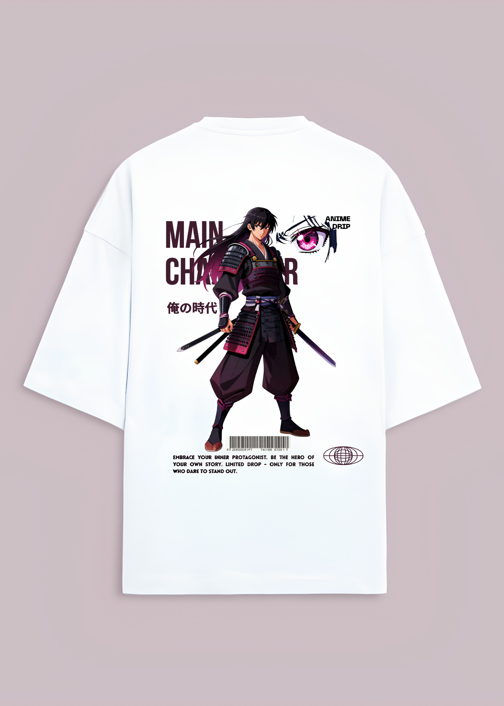 Samurai Anime Oversized T-Shirt