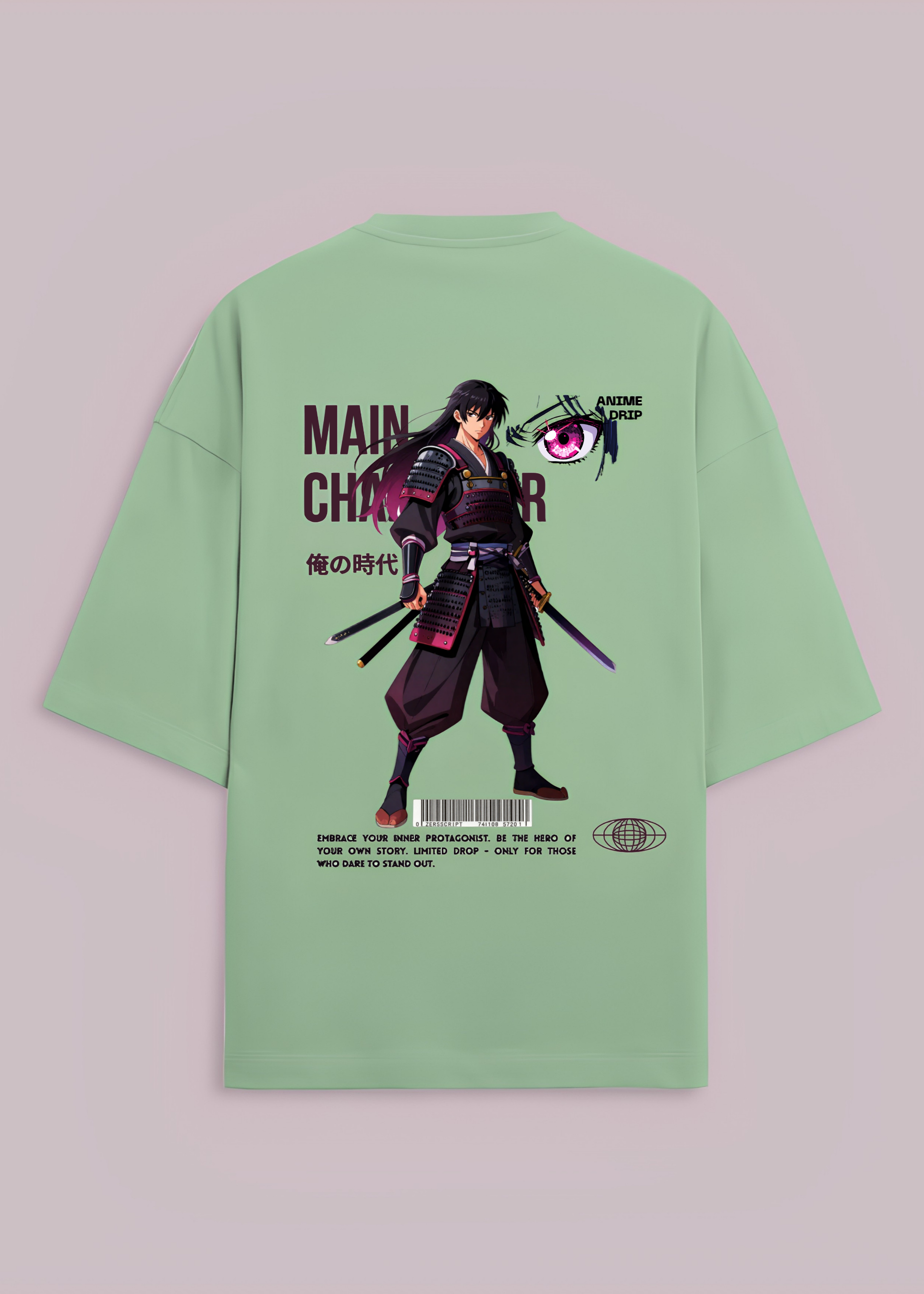 Samurai Anime Oversized T-Shirt
