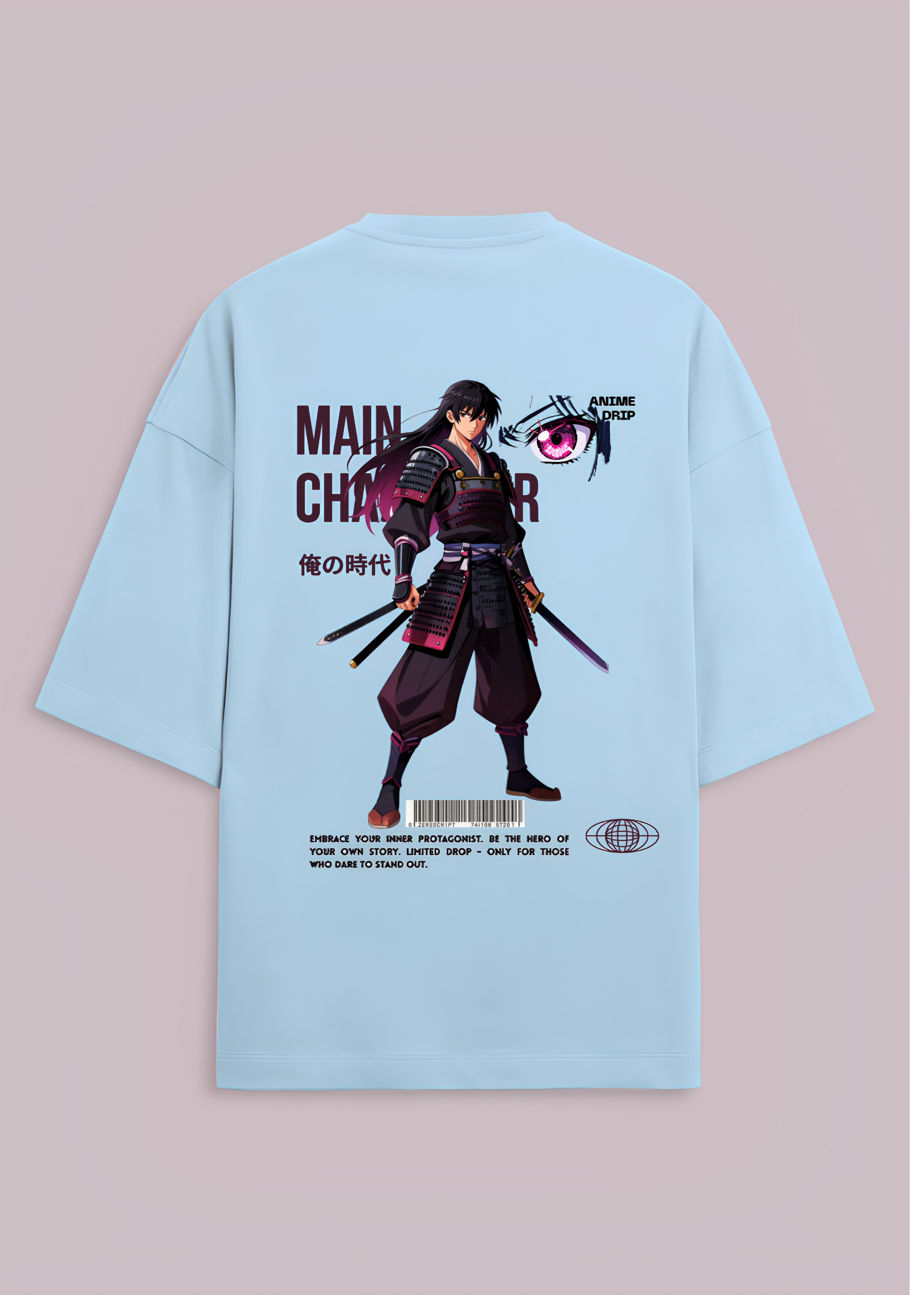 Samurai Anime Oversized T-Shirt