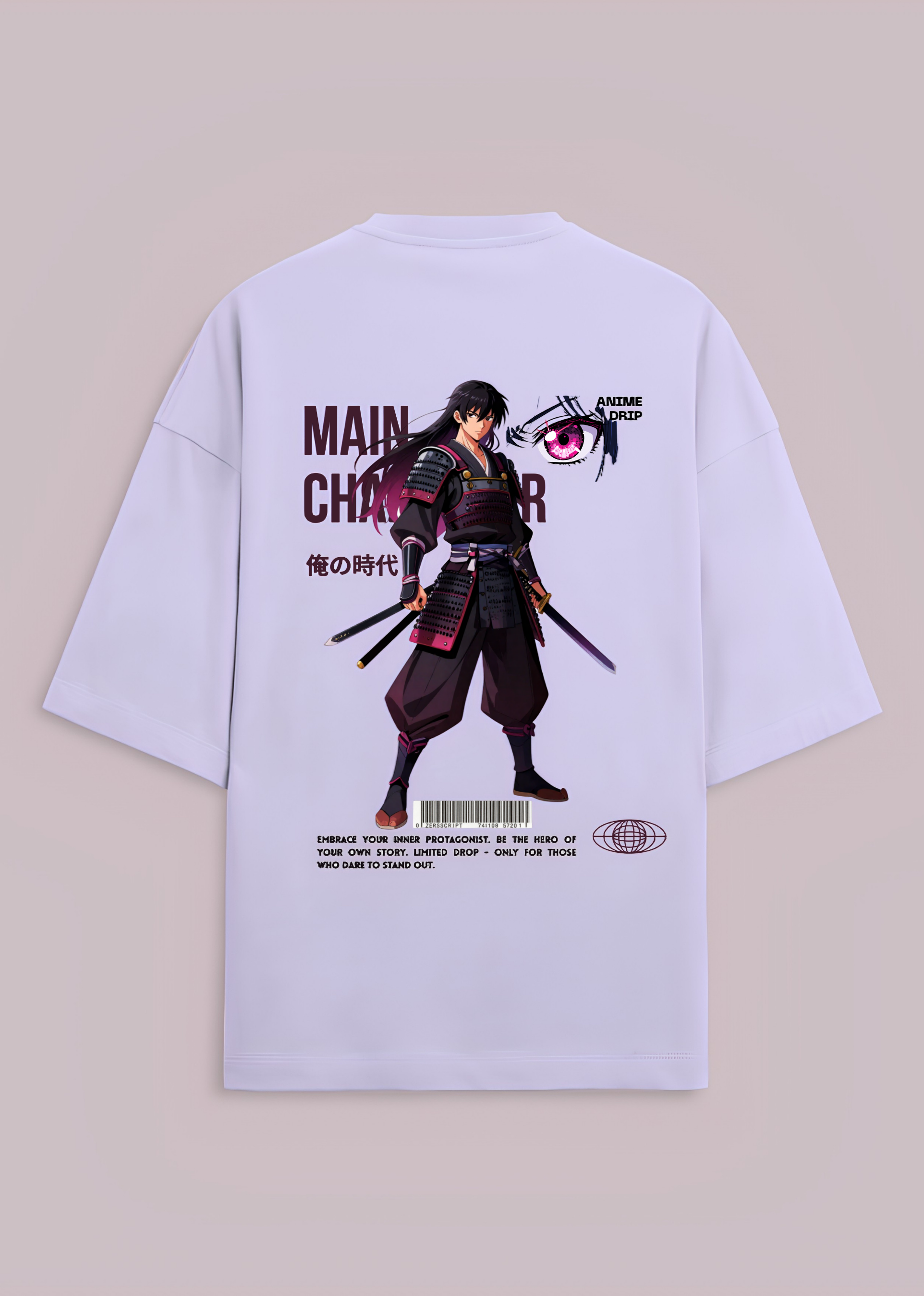 Samurai Anime Oversized T-Shirt