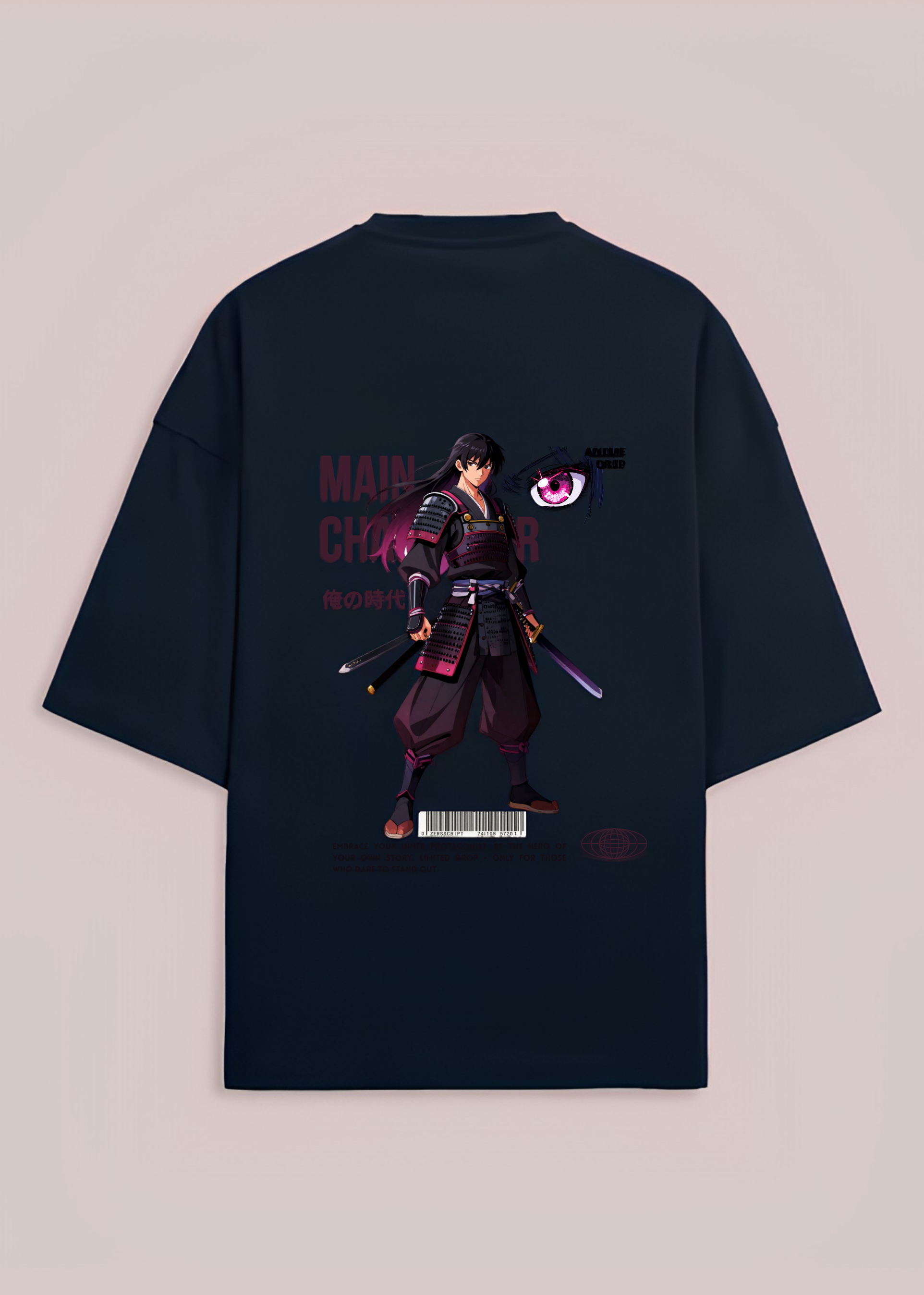 Samurai Anime Oversized T-Shirt