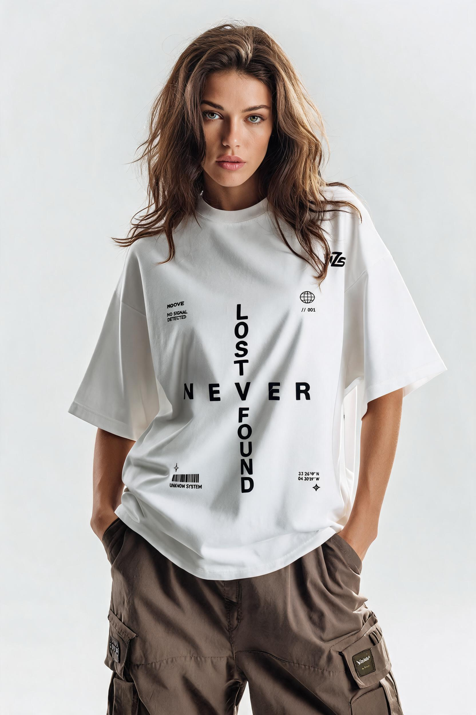 Typography Women's Terry Oversized Tee