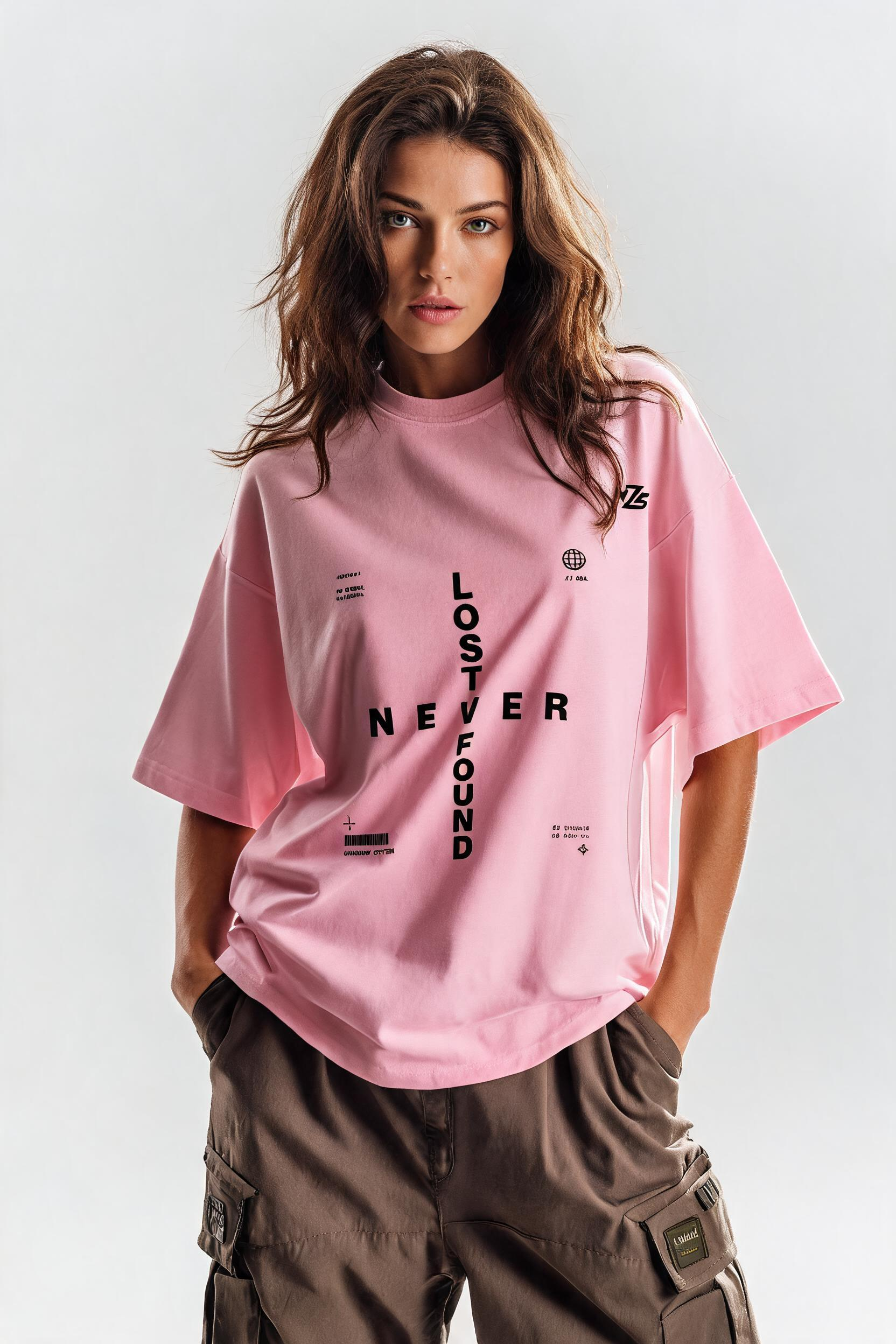 Typography Women's Terry Oversized Tee