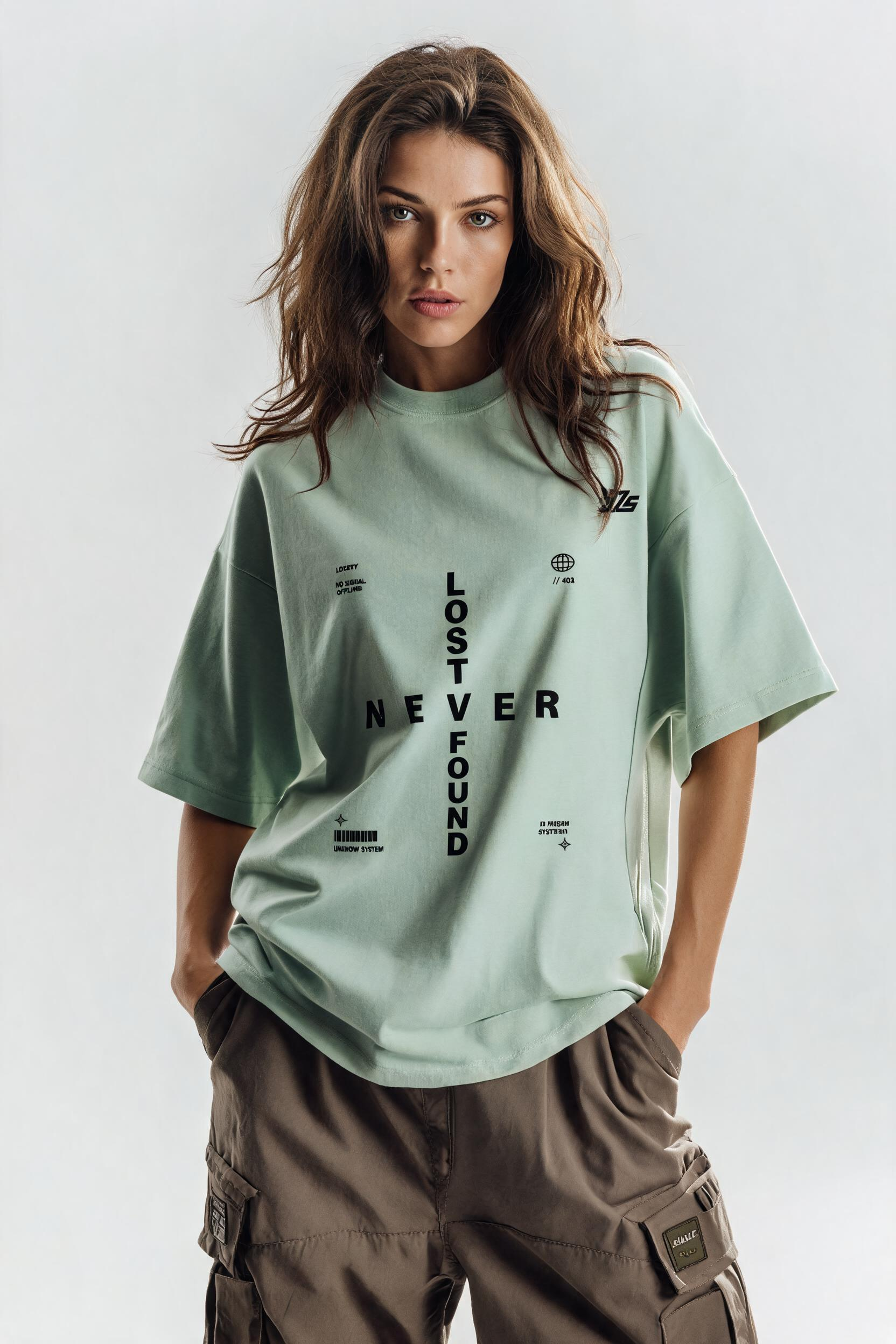 Typography Women's Terry Oversized Tee