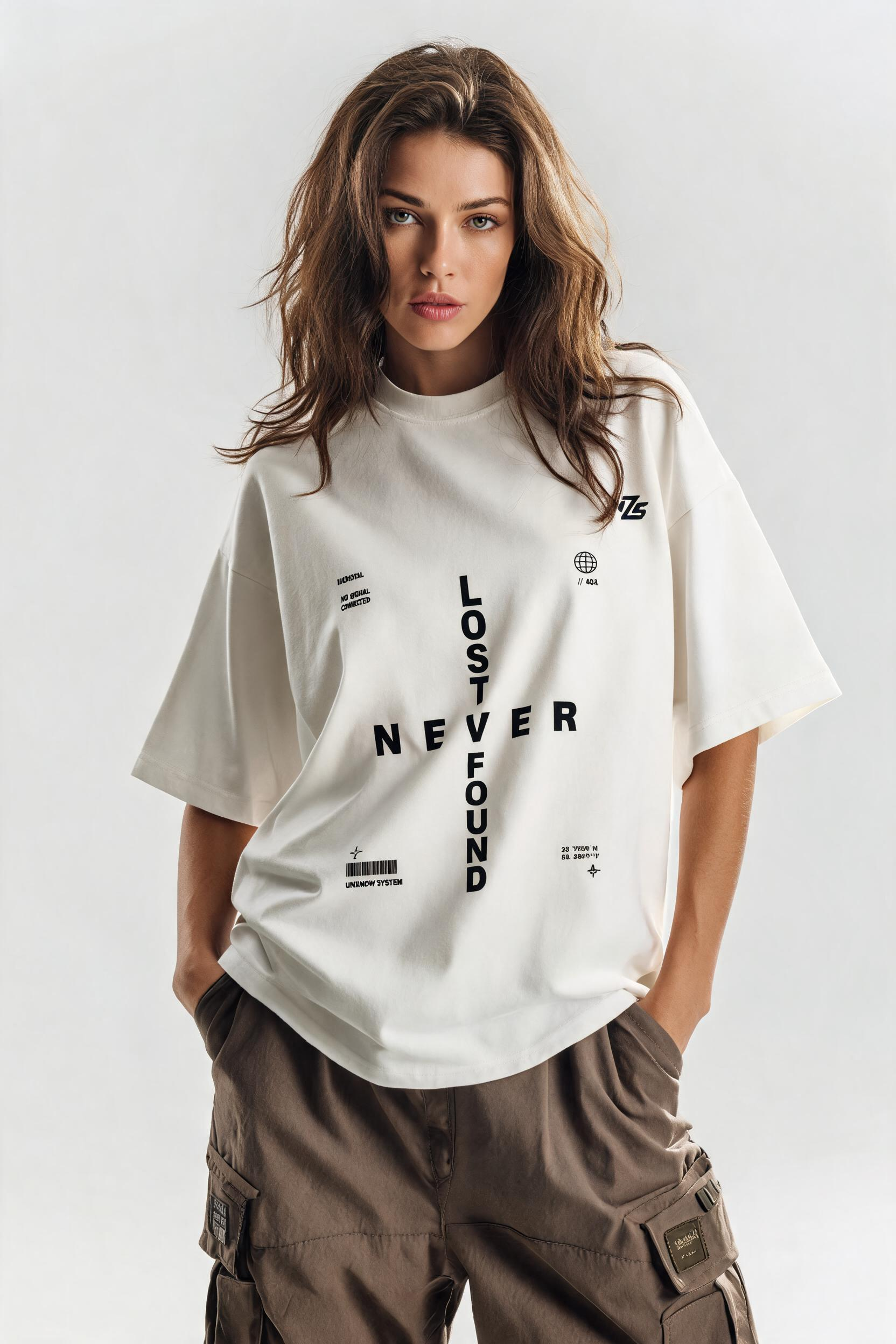 Typography Women's Terry Oversized Tee