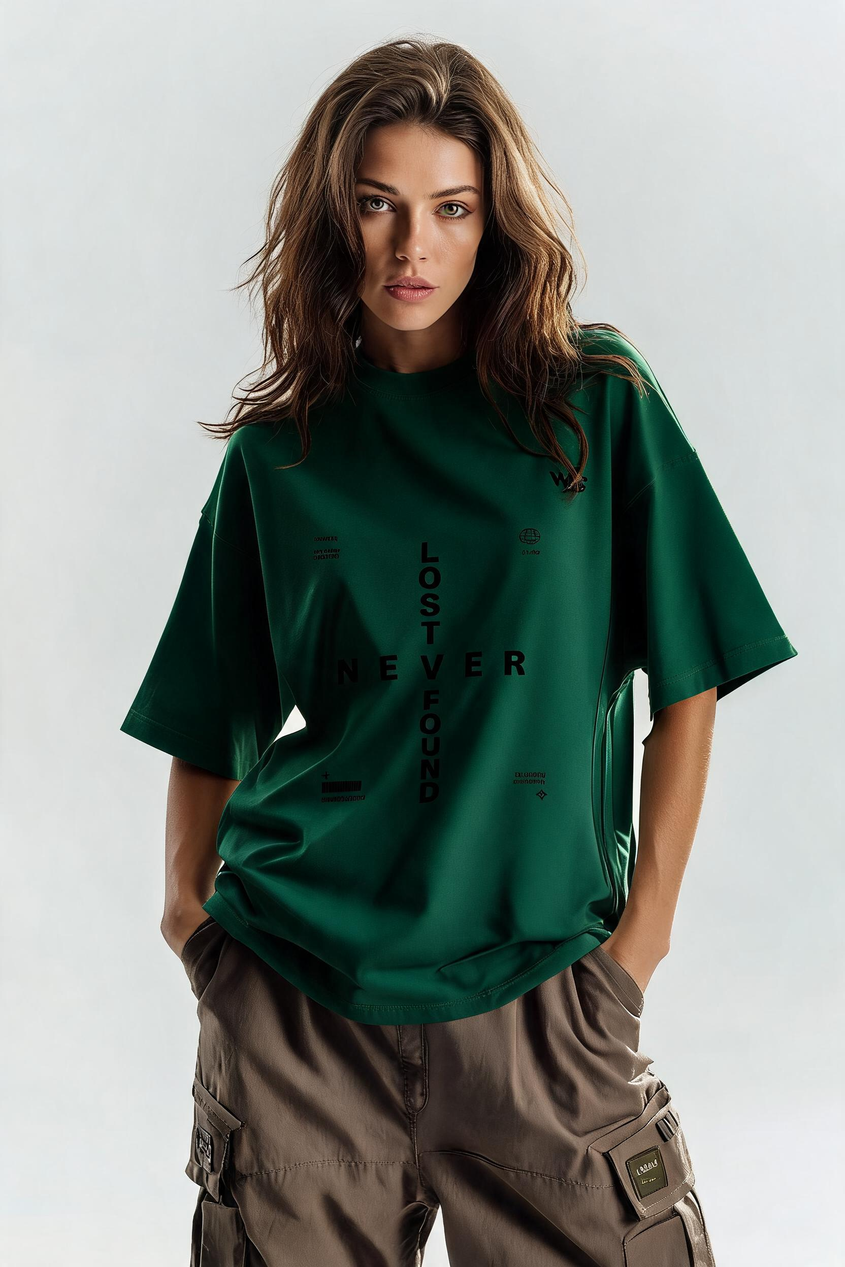 Typography Women's Terry Oversized Tee